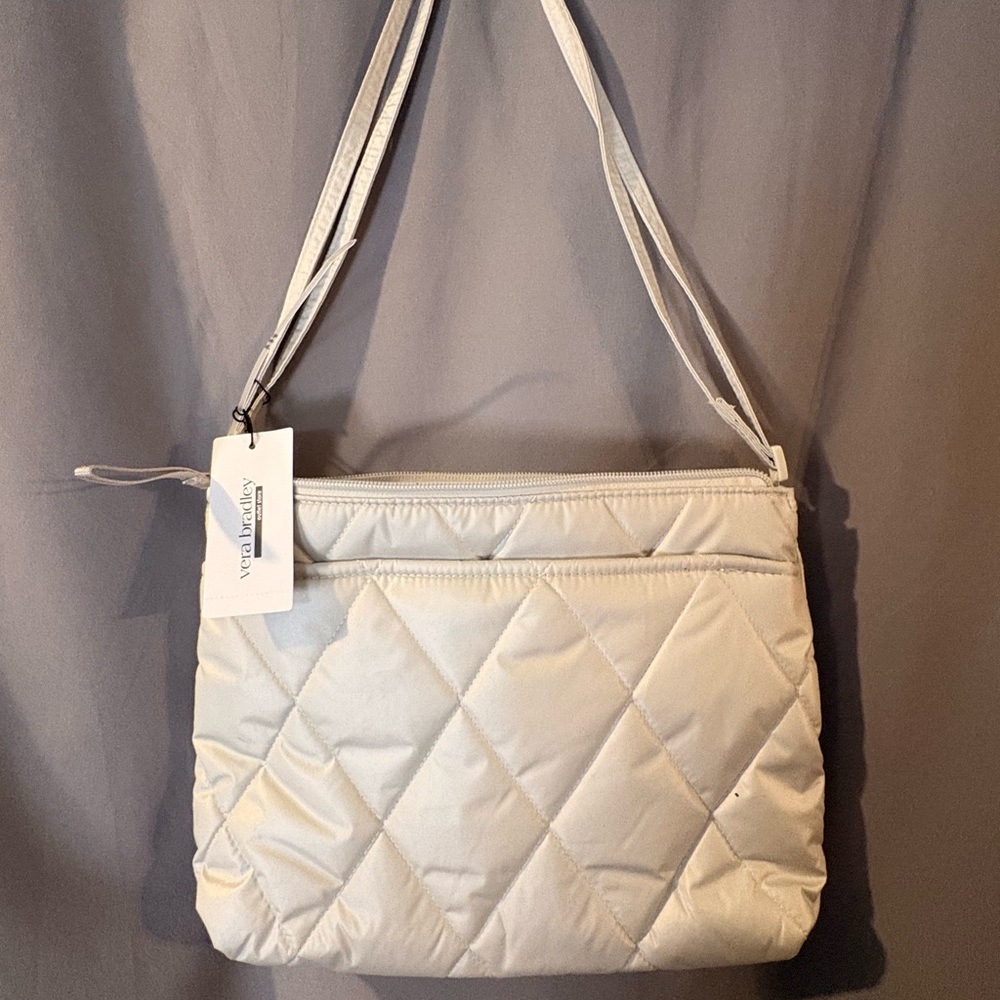 Vera Bradley Quilted Crossbody Bag in Cream
